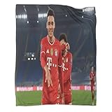 OSBELE Jamal Musiala Flanell Fleece Decken Football Star Extra Weiche Flauschige Kuscheldecken,leichte,gemütliche Mikrofaser Sofadecke,Couchdecke Für Erwachsene 60x80inch(150x200cm)