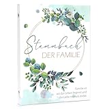 HOWAF Stammbuch Hochzeit, Modernes Familienstammbuch Stammbuch A5 inkl Standesamt Hochzeit mit 10 Klarsichthüllen - Hardcover 17x22.5 cm - Greenery Eukalyptus