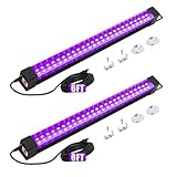 Alweysup Wiederaufladbare Schwarzlicht, 31 cm 50 LEDs UV Schwarzlichtlampe mit 3600mAh Akku, 3 Modi (Hoch, Niedrig, Blinken), Type-C Ladekabel, Tragbar für Glow-Partys, Body Art und Home-Deko