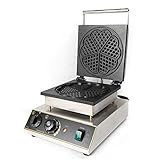 Profi Waffeleisen für 5 Herzwaffelform, mit Teflon Beschichtung, Timer Waffelautomat mit Edelstahl Gehäuse, 50-300 °C