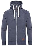 Yazubi Herren Sweatjacke Hoodie mit Reißverschluss Jacob, Blau (Grisaille Blue 183912), L