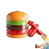 Für Kinder - Leuchtender Fidget Hamburger, Reisespiel, Interaktives Balance-Spielzeug Mit Musik, Geschenkidee Für Und Mädchen, Fingerkreisel Spielzeug Spielkreisel Für Kinder