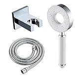 Badezimmer, Toilette, Duschraum Multifunktionales Handbrauseset Abs Handbrause Regenbrause Massage Spa Duschkopf Runder Handbrausekopf Mit Brauseschlauch, Brausehalter,W