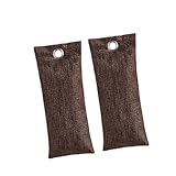 KESOTO 2 Stück Schuh Deo Beutel Feuchtigkeitsabsorbierende Aktivkohle Geruchsentferner Atmungsaktives Leinen für Sportschuhe Zuhause Auto Fi, Kaffee 85 G