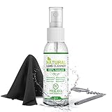 NEKAVA Premium Brillenspray | Natürlicher Brillenreiniger ohne Alkohol. Brille putzen geht einfach und schnell mit dem Brillenputztuch und den 3in1 Schlüsselanhänger mit Mini Schraubendreher.