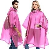 GUKOY Regenponcho 2 Stück Regenmantel für Damen Herren, Eva Regencape Regenjacke für Wandern Radfahren Camping Reisen