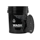 CLEANTECH CO Autowascheimer 20L mit Schmutzsieb - schwarz - optimale Trennung von Schmutz - ideal für Auto Handwäsche