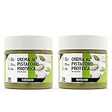 EATALIAN by AMZ BETTER Protein-Pistazienmus 200GR x 2 Gläser, Sizilianische Natürliche Streichfähige Pistazien-Creme, Made in Italy, Ideales Dessert auf Brot und zum Füllen von Desserts