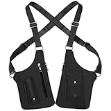 Schulterholster für Herren, Diebstahlsichere Doppel-Schulter-Achseltasche mit verstellbarem Riemen, Leicht zu tragende PU-Doppel-Schulterholster für Arbeit, Reisen, Partys oder den täglichen Gebr