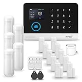 PGST Alarmanlage 21 Stück, WLAN Smart Alarm System mit fürs Home Security, Echtzeit App Push, Beliebig Erweiterbar- funktioniert mit Alexa, für Tür Fenster, Wohnmobil, Wohnung,Garage(PG103-2G-A)