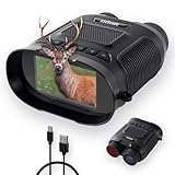 Jagdfernglas, 40MP Fotos, 2.5K QHD Videos, 8-facher Zoom, 300 Meter Reichweite, Infrarot-Nachtsicht, Speicherkarte erforderlich