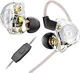 CCZ MC02 Gaming-Ohrhörer, In-Ear-Monitore, Geräuschunterdrückung, kabelgebunden, 3,5-mm-Klinkenstecker, tiefer Bass, Mikrofon, DJ-Kopfhörer, 10 mm, Dual Magnetic DD