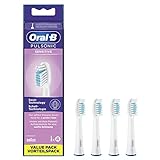 Oral-B Pulsonic Sensitive – ORIGINAL Aufsteckbürsten für Schallzahnbürsten – Bürstenköpfe, Zahnbürstenaufsatz und Ersatzbürsten für Oral-B Schallzahnbürste – Weiß, 4 Stück