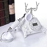 YHEIANJ Vintage-Telefon, Retro-Tastenwahl, antikes Festnetztelefon, Klassische Dekorationstelefone für zu Hause, schnurgebundenes Retro-Telefon, Harz