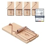 5 x Mausefalle Schlagfalle VonBueren | plastikfrei | Mausefallen aus Holz | giftfreie Mäusefalle | Mouse Trap | Made in Germany