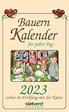 Bauernkalender für jeden Tag 2023 - Leben im Einklang mit der Natur - Tagesabreißkalender zum Aufhängen, mit stabiler Blechbindung