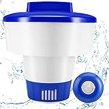 MeisterPool Dosierschwimmer für 200g Tabletten - Pool Chemischen Spender Chlor Dosierer, mit Einstellbare Belüftungsöffnungen
