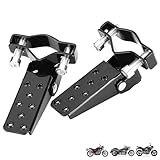 WODHMIEY Fußrasten Motorrad, Fußstützen Fahrrad, Pedal Fußrasten, Fußrastenpedal, Schwarze Stylische, Wird Direkt Am Bequemen Drehpunkt Montiert, Aus StrapazierfäHigem Metall(Schwarz)