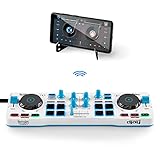 HERCULES DJControl Mix Blue Edition - Kabelloser DJ-Controller mit Bluetooth für Smartphones - Exklusiv bei Amazon