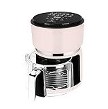 Kelen and Willian Heißluftfritteuse Airfryer aus Borosilikat-Glas 3L - BPA, PFAS & PTFE frei rosa