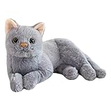 Toddmomy 1Pc Plüschkatze Stofftier Katzen Die Aussehen Plüsch Stofftier Katze für Babys Jungen& Mädchen (Grau)
