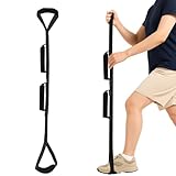 Snyvpra 100 cm Langer Beinhebergurt Mit Fuß- Und Handgriff – Hilfsmittel Nach Hüft Op/Hüftersatz Für Eingeschränkte Mobilität, Rollstuhl & Aufstehhilfe Sofa | Gehbock (Schwarz)