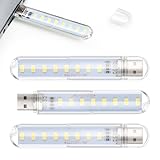 OSALADI 3 Stück Mini USB LED LED-Lampe Lesung Weißes Licht Tragbare USB-Laptop für Laptop-Tastatur Power Bank Tragbare Nachtlicht