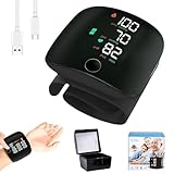 Hojalis Blutdruckmessgerät Handgelenk, Digitales Handgelenk-Blutdruckmessgerät Mit Lcd-Bildschirm, Automatische Handgelenk Blutdruckmessgeräte mit2×99 Speicherplätze,Deutsch Automatische Sprachausgabe