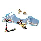 xbiez Fingerboard Skate Park Rampe Deck Und Fingerspielzeug 7-teiliges Set Board Finger Skates Scooter Für Skateboard Training Fingerboard Skatepark Set Kits