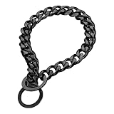 Würgehalsband für Hunde | Dressurhalsband 86 cm, Edelstahlkette, elegant, robust, geeignet für den Hals 76 cm, Identifizierung von Tieren, großen kleinen Rassen, täglichen Spaziergängen