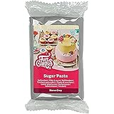 FunCakes Rollfondant Stone Grey: Einfach zu verwenden, glatt, flexibel, weich und biegsam, perfekt zum Dekorieren von Kuchen, halal, koscher und glutenfrei, 250 g