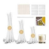 Kerzendocht Set, 150 Stück Kerzendochte für Kerzen, Rauchfrei Kerzen Selber Machen Set, Dochte für Kerzen DIY Kerzen Öllampen Aromatherapie, DREI Längen（10/15/20cm）