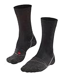 FALKE Unisex Fahrradsocken BC Warm U So Wolle Funktionsmaterial antiblasen 1 Paar, Schwarz Black-Mix 3010, 44-45