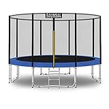 Baunsal® Trampolin outdoor Ø 305 cm (EXD) blau Komplettset Sprungmatte mit Netz und Leiter Gartentrampolin Outdoor Spielzeug Kinder Trampolin Kinder outdoor Spielzeug Garten