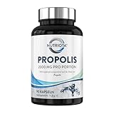 Propolis 2000mg | 90 hochdosierte Propolis Kapseln | Natürliche Unterstützung des Immunsystems, Linderung von Halsschmerzen und starkes Antioxidans - Nutriota