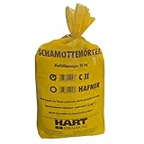 Schamottemörtel C II 25 kg – Feuerfester Ofenmörtel für Kaminbau, Pizzaofen, Schamottesteine – Hitzebeständig bis 1.400 °C – Trockenmischung für einfache Verarbeitung & stabile Fugen (25, Kilogramm)