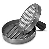 Kiuiom Burger Patty Maker Form, Antihaft-Hamburgerpresse, Aluguss-Hamburgerpresse, Burger Pattie Presse Hamburgerpresse aus Aluminium Rindfleisch Burger Maker Küchenwerkzeuge für Fleisch-Pattys