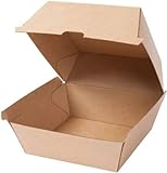 KURTT - 100 Stück Karton-Sandwichbox - Sandwichbox aus Karton - Sandwichbox - Hamburger Box - Pappschachtel - Pappschachtel - Hamburger - Brötchenladen - Einweg - Verpackung - Größe M