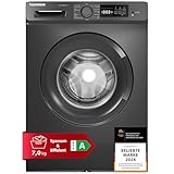 Telefunken Waschmaschine 7kg | Frontlader 1400 U/Min. | Inverter Motor - Leise & Effizient | AquaStop - Schutz vor Wasserschäden | Schontrommel | Washing Machine | 15 Programme | EEK A | W-7-1400-A-DI