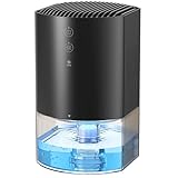 AROEVE Luftentfeuchter 990ml, Kleiner Luftentfeuchter Elektrischer, 7-Farben-Licht, Automatische Abschaltung, Abtauschutz, Entfeuchterfür für Den 24-Stunden-Einsatz in Haus, Schrank, Bad und Küche