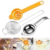 Pack of 3 Eiertrenner, Eierpiekser, Separating Protein and Egg Yolk, Easy Storage Eierstecher Eipicker for Kitchen Baking Tool