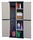 Arredobagno e Cucine Außenschrank für Besen, mit 2 Türen aus PVC, 168 x 68 x 39,5 cm