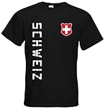 Schweiz T-Shirt Trikot Basic EM-2021 Schwarz XL