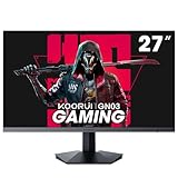 KOORUI 27 Zoll QHD Gaming Monitor, PC Bildschirm 144Hz, 1ms, Adaptive Sync (2560 x 1440p, DCI-P3 90%, SRGB 100%, HDR 10, HDMI, DisplayPort, VESA 75x75)