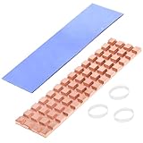 Haojiaho M.2 Kühlkörper, Kupfer, 67 x 18 x 1,5 mm, PS5 2280 SSD, M2 Kühlkörper, Kühlkörper mit Wärmeleitpad auf Silikonbasis zur Kühlung von M.2 SSD NVME Laptops