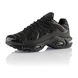 Fusskleidung® Damen Herren Sportschuhe Dämpfung Sneaker leichte Laufschuhe Schwarz Dunkelgrau Schwarz EU 40