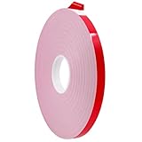 KLEBASTO Spiegelklebeband doppelseitig | stark klebendes Montageklebeband | 1mm dick | Universal Doppelklebeband | doppelseitiges Klebeband für Holz, Metall, Kunststoff ect (9 mm x 5 m)