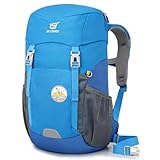 SKYSPER Wanderrucksack Kinder 15L für Jungen & Mädchen Kinderrucksack mit Brustgurt für 6-12 Jahre Rucksack Kinder Wandern Outdoor