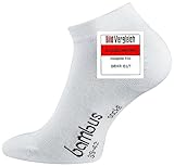 TippTexx 24 Unisex, 6 Paar Bambus Sneakersocken mit Garantie, Ökotex (as3, numeric, numeric_39, numeric_42, regular, regular, Weiß, 39-42)