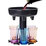 Ohok 6 Schnapsglasspender und Halter, Whiskey Spender Weinbecherspender Schnapsglaeser, Spender zum Befüllen von Flüssigkeiten, Cocktail-Shots Spender, Bar-Schnapsspender, Party Geschenke Trinkspiele